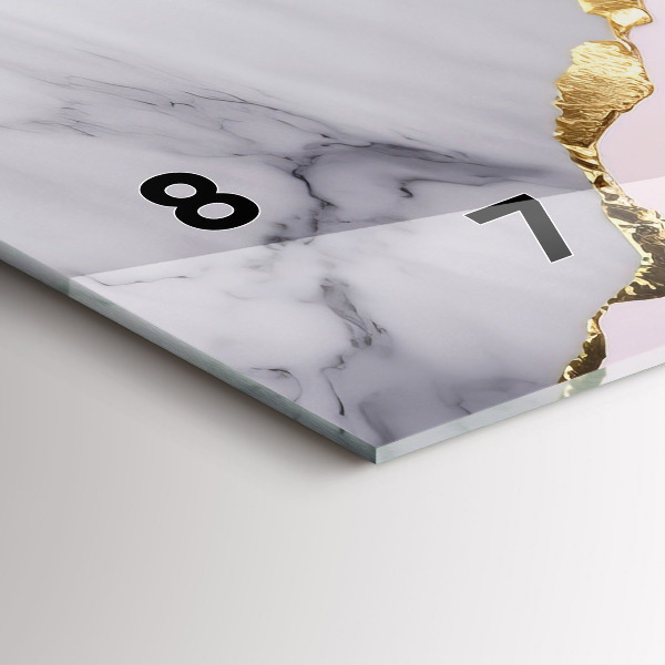 Vízszintes üvegóra Márvány minta