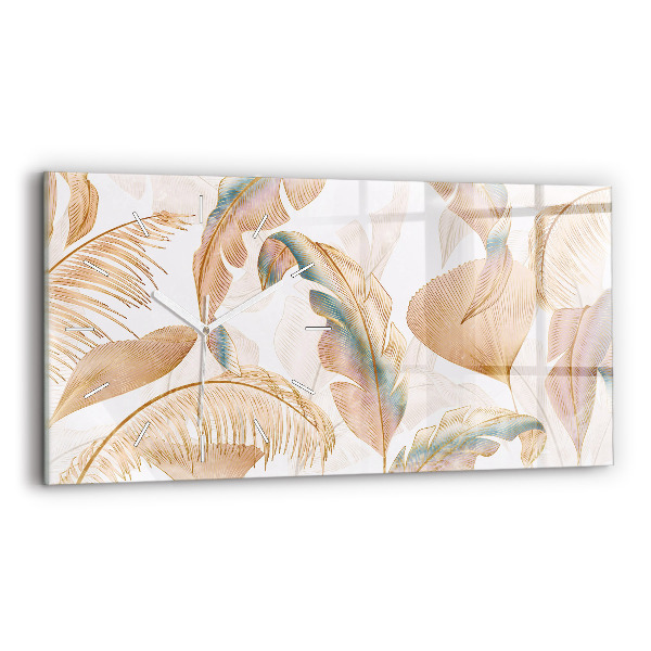 Vízszintes üvegóra Természet levél minta