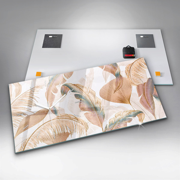 Vízszintes üvegóra Természet levél minta