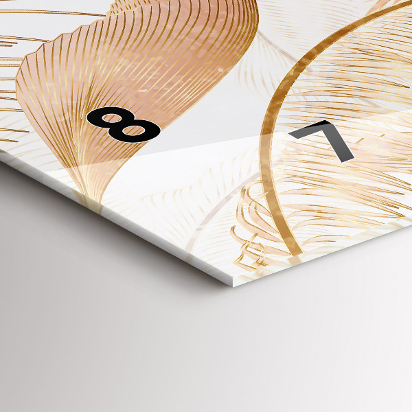 Vízszintes üvegóra Természet levél minta