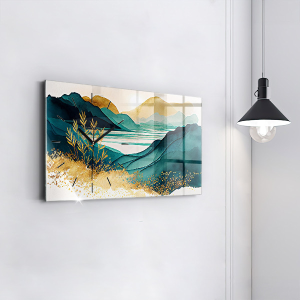 Vízszintes üvegóra Hegyi táj