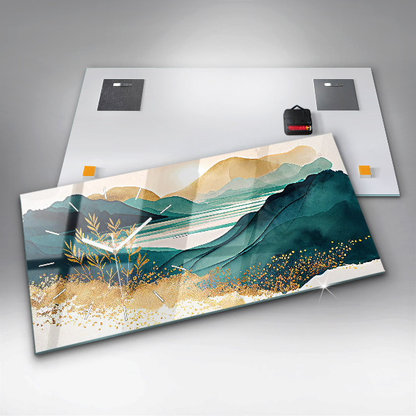 Vízszintes üvegóra Hegyi táj