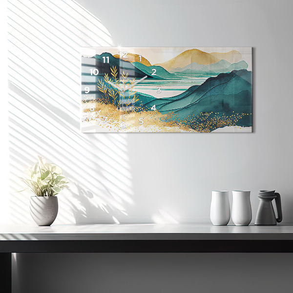 Vízszintes üvegóra Hegyi táj