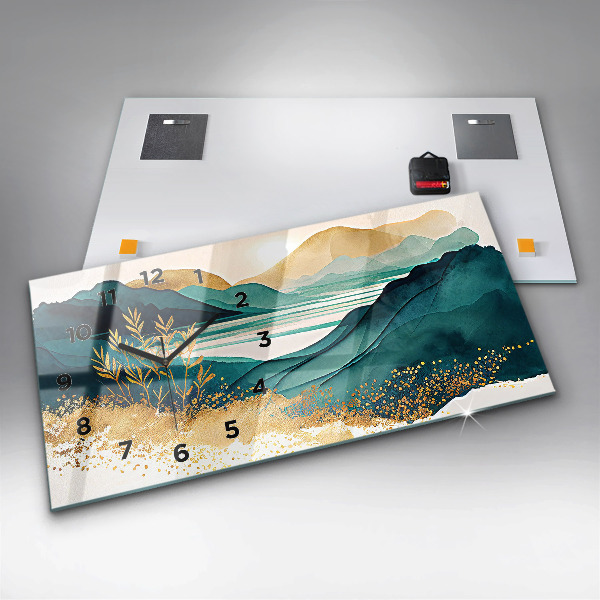 Vízszintes üvegóra Hegyi táj