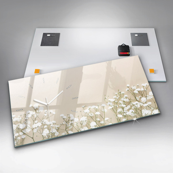 Vízszintes üvegóra Virágzó virágok