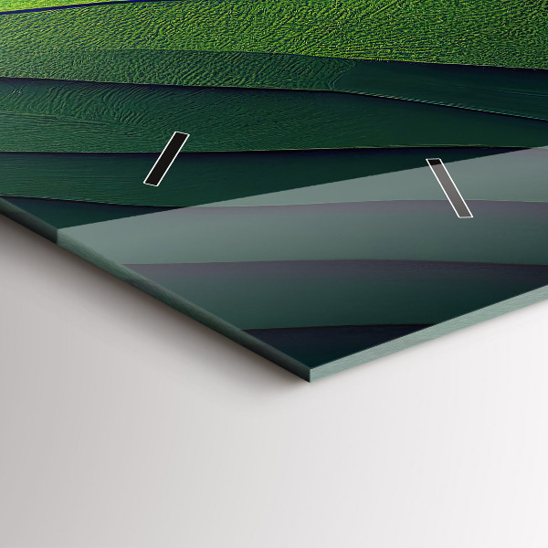 Vízszintes üvegóra Zöld mezők absztrakció