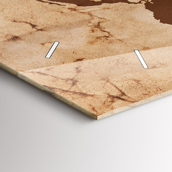 Vízszintes üvegóra Vintage világtérkép