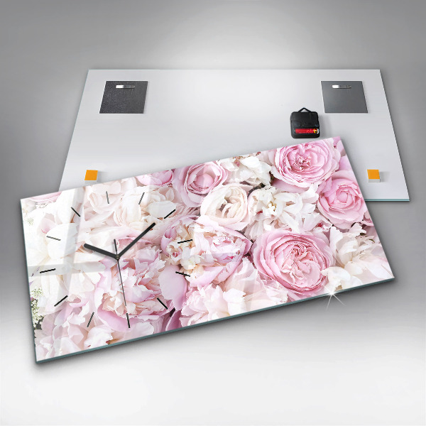 Vízszintes üvegóra Dekoratív virágok