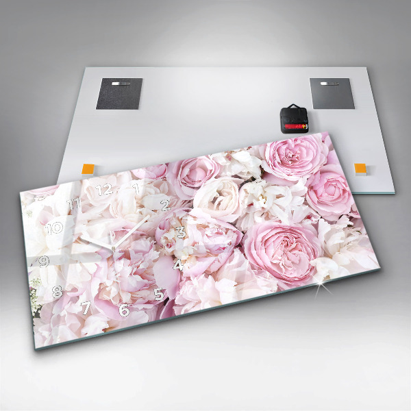 Vízszintes üvegóra Dekoratív virágok