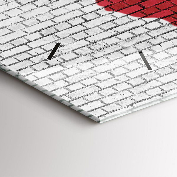 Vízszintes üvegóra Téglafal világtérkép