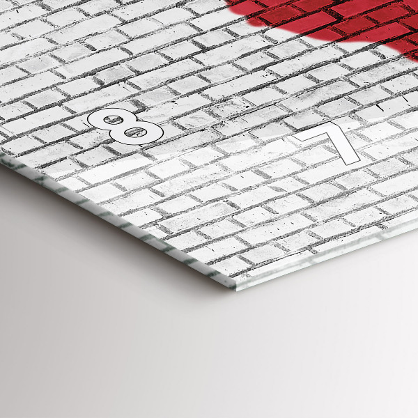 Vízszintes üvegóra Téglafal világtérkép