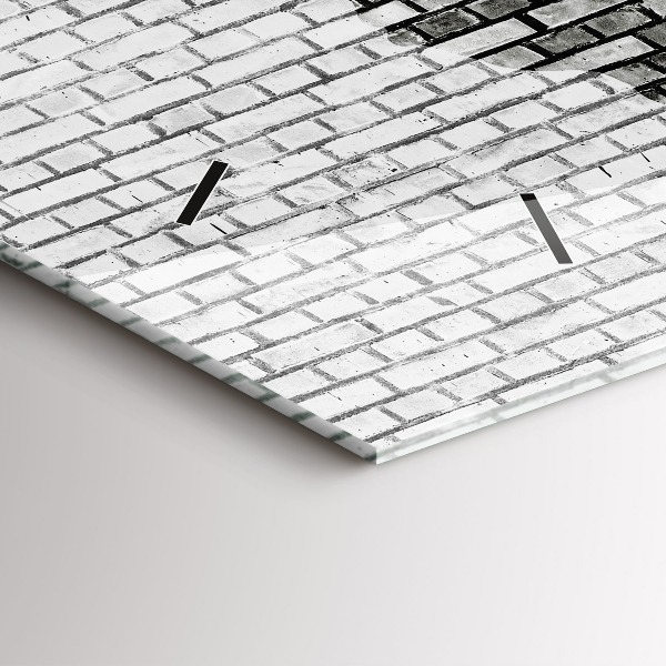 Vízszintes üvegóra Téglafal világtérkép