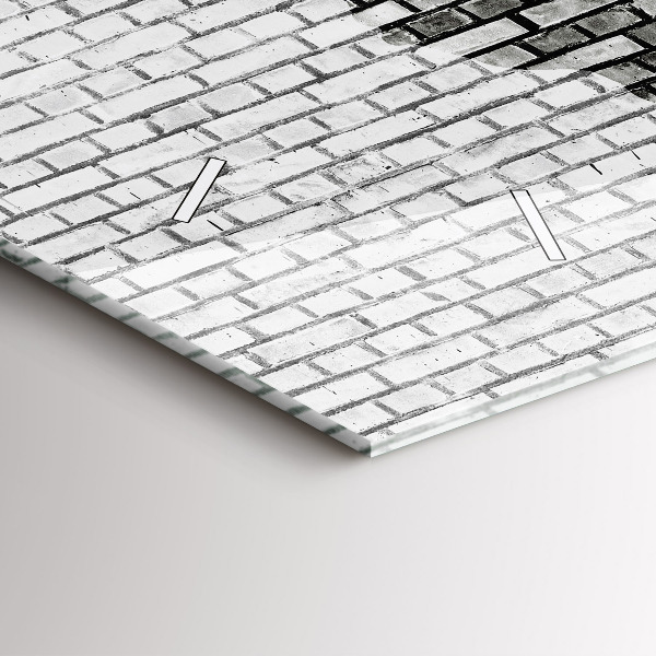 Vízszintes üvegóra Téglafal világtérkép