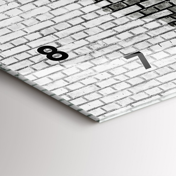 Vízszintes üvegóra Téglafal világtérkép