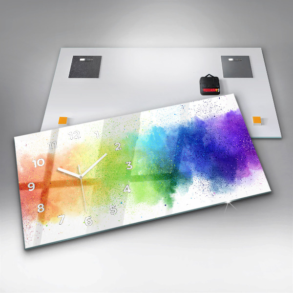 Vízszintes üvegóra Absztrakt szivárvány