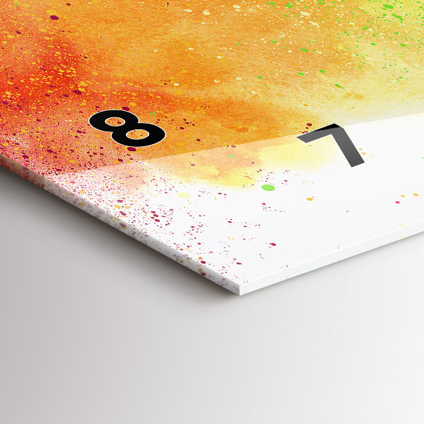 Vízszintes üvegóra Absztrakt szivárvány