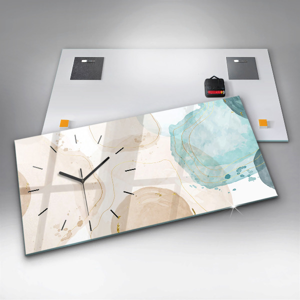 Vízszintes üvegóra Akvarell foltok