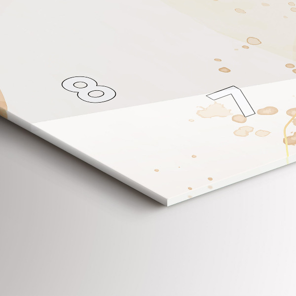 Vízszintes üvegóra Akvarell foltok