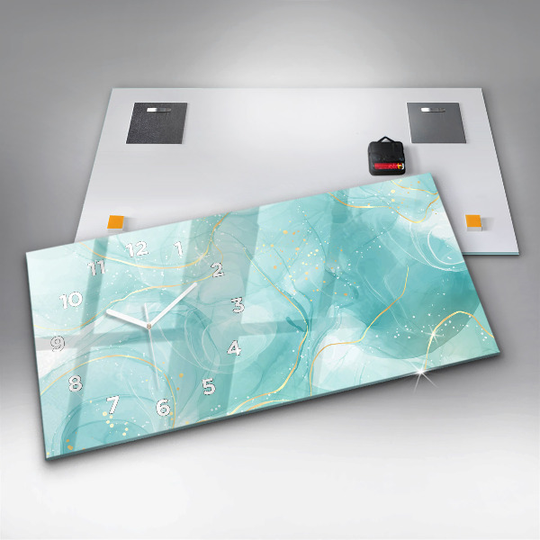 Vízszintes üvegóra Absztrakt márvány