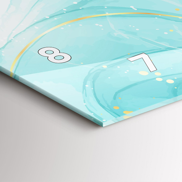 Vízszintes üvegóra Absztrakt márvány