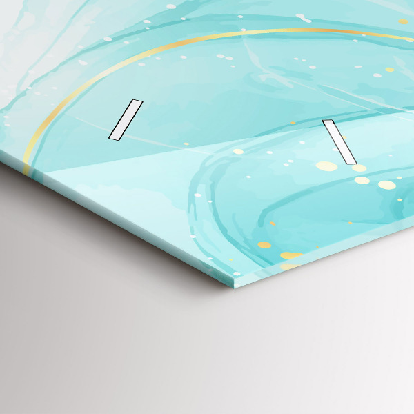 Vízszintes üvegóra Absztrakt márvány