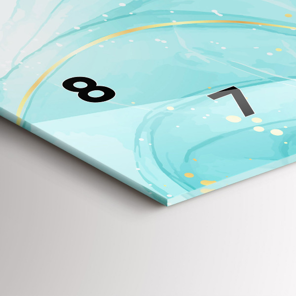 Vízszintes üvegóra Absztrakt márvány