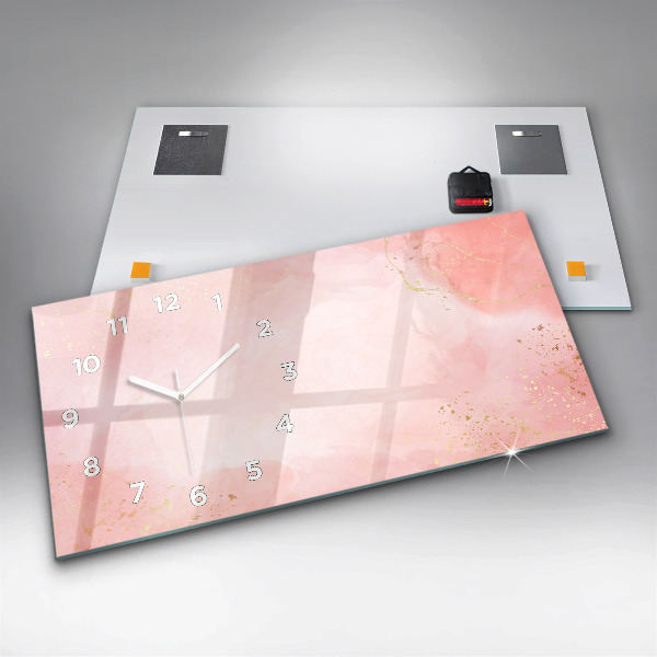 Vízszintes üvegóra Rózsaszín márvány
