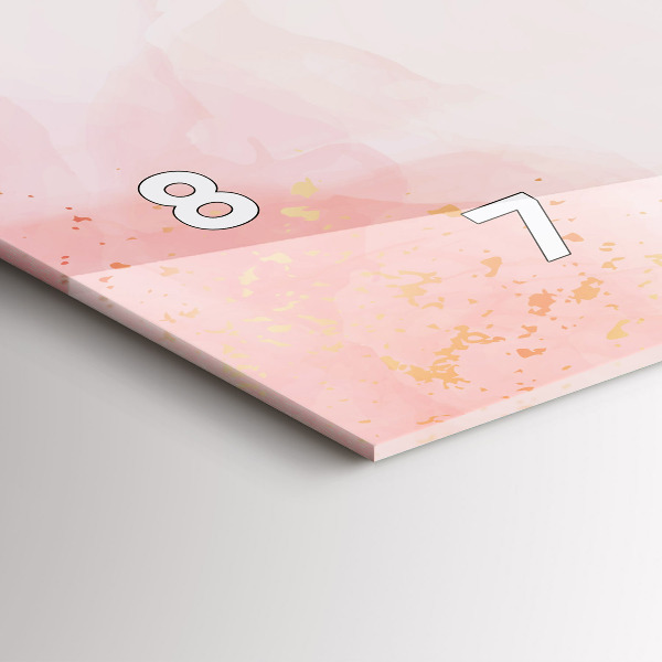 Vízszintes üvegóra Rózsaszín márvány