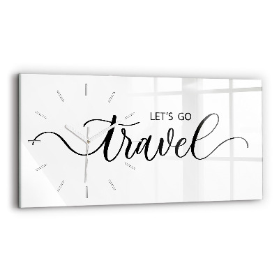 Vízszintes üvegóra Utazási felirat