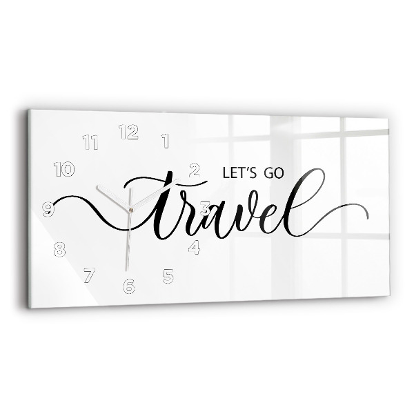 Vízszintes üvegóra Utazási felirat