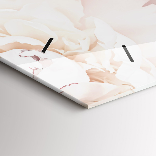 Vízszintes üvegóra Bazsarózsa virágok