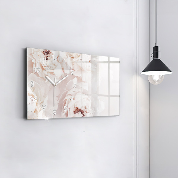 Vízszintes üvegóra Bazsarózsa virágok