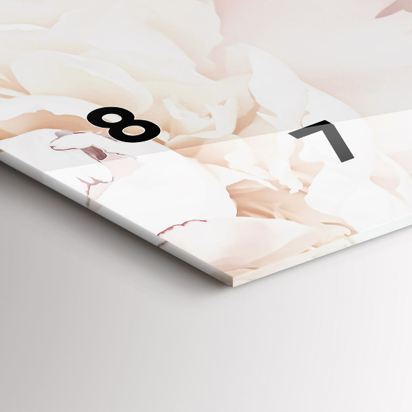 Vízszintes üvegóra Bazsarózsa virágok