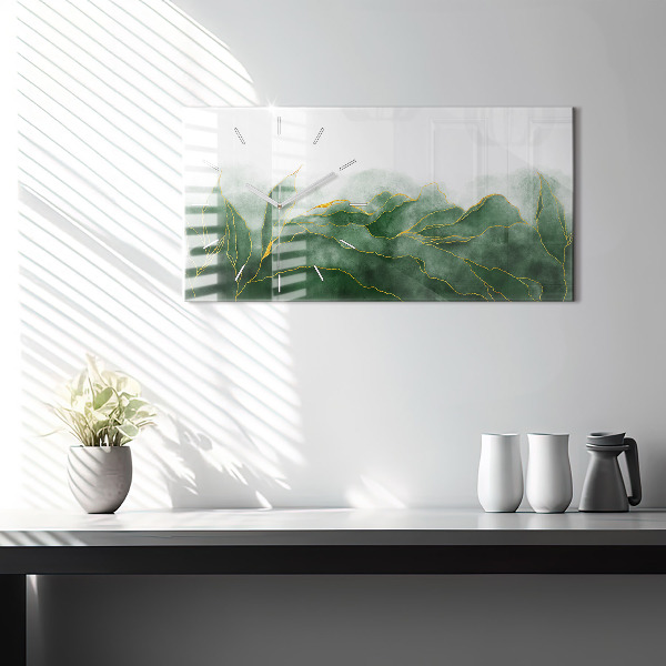 Vízszintes üvegóra Absztrakciós levelek