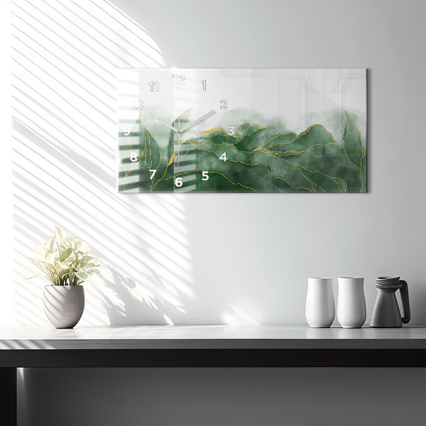 Vízszintes üvegóra Absztrakciós levelek