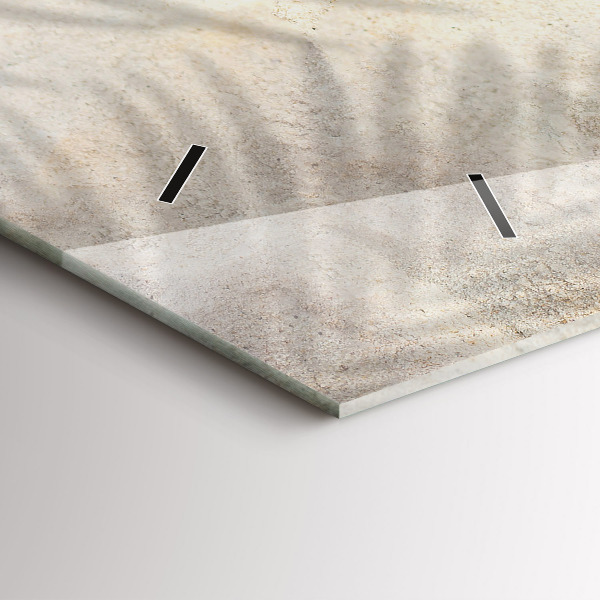 Vízszintes üvegóra Pálmafa árnyék homok