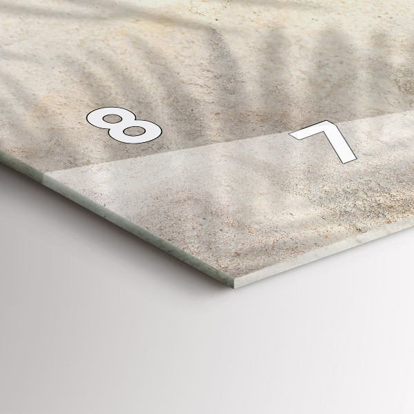 Vízszintes üvegóra Pálmafa árnyék homok