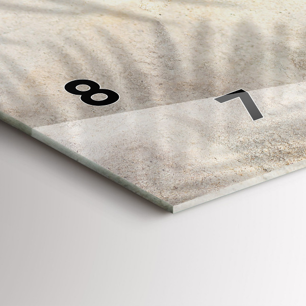 Vízszintes üvegóra Pálmafa árnyék homok