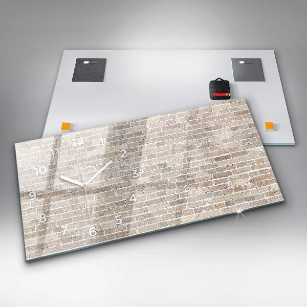 Vízszintes üvegóra Téglafal