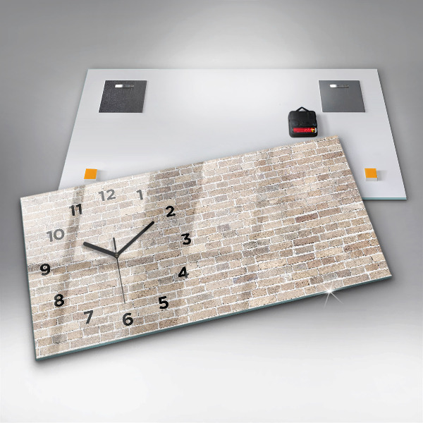 Vízszintes üvegóra Téglafal