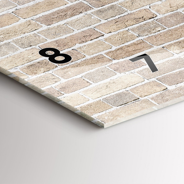 Vízszintes üvegóra Téglafal