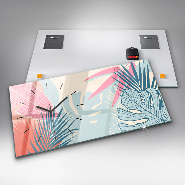 Vízszintes üvegóra Pasztell levelek