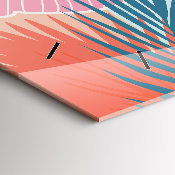 Vízszintes üvegóra Pasztell levelek