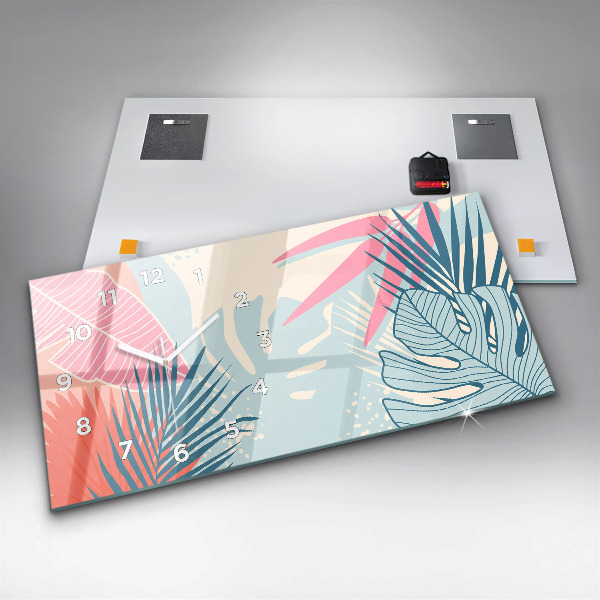 Vízszintes üvegóra Pasztell levelek