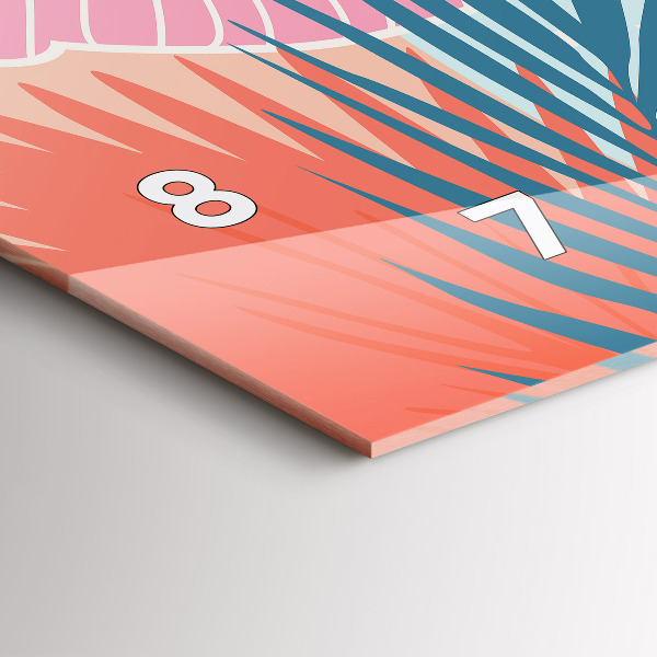 Vízszintes üvegóra Pasztell levelek