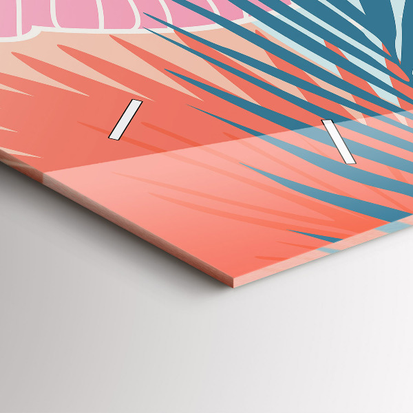 Vízszintes üvegóra Pasztell levelek