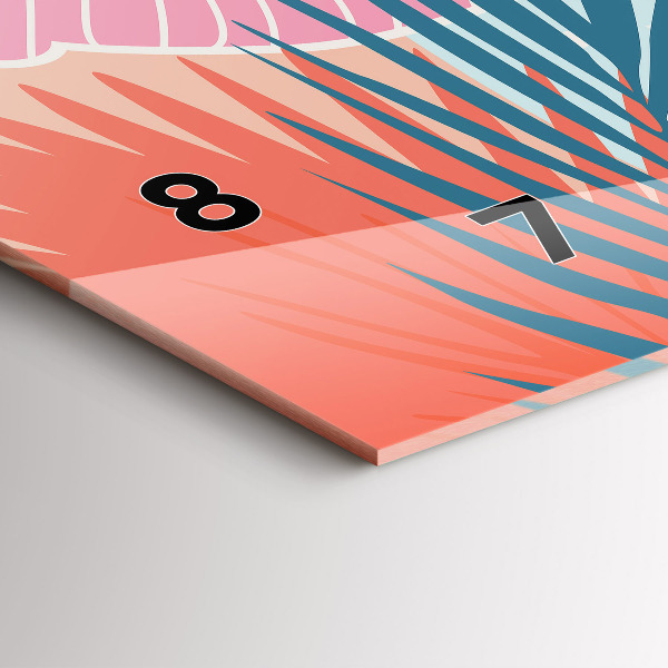 Vízszintes üvegóra Pasztell levelek