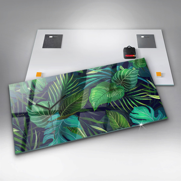 Vízszintes üvegóra Egzotikus levelek