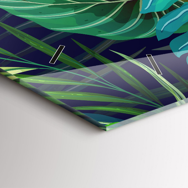 Vízszintes üvegóra Egzotikus levelek