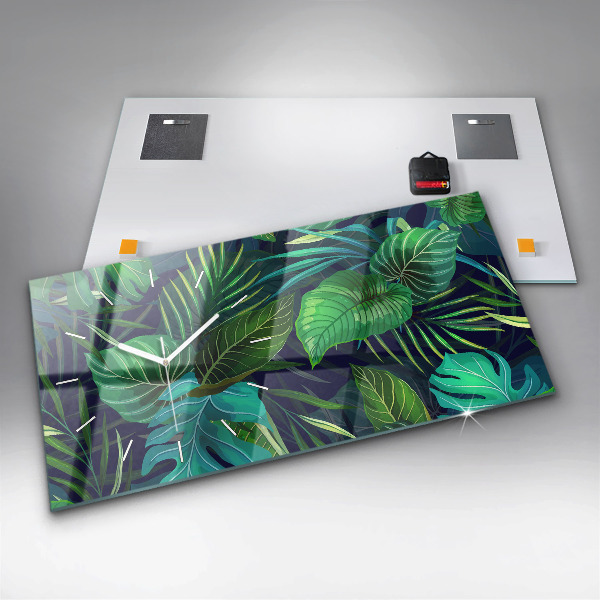 Vízszintes üvegóra Egzotikus levelek